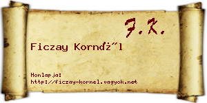 Ficzay Kornél névjegykártya